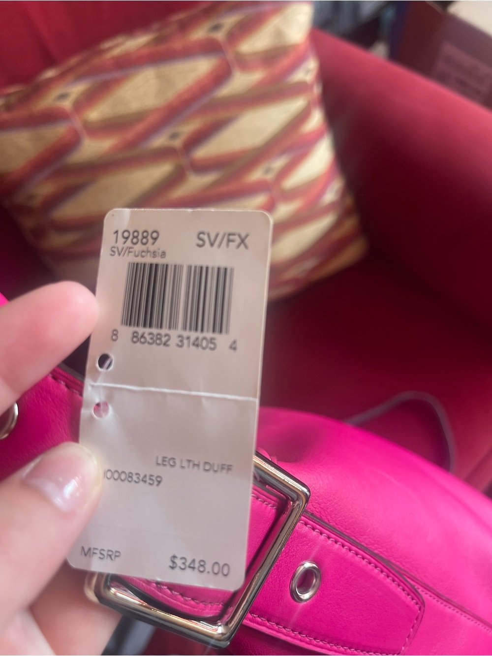 Hot pink coach bag